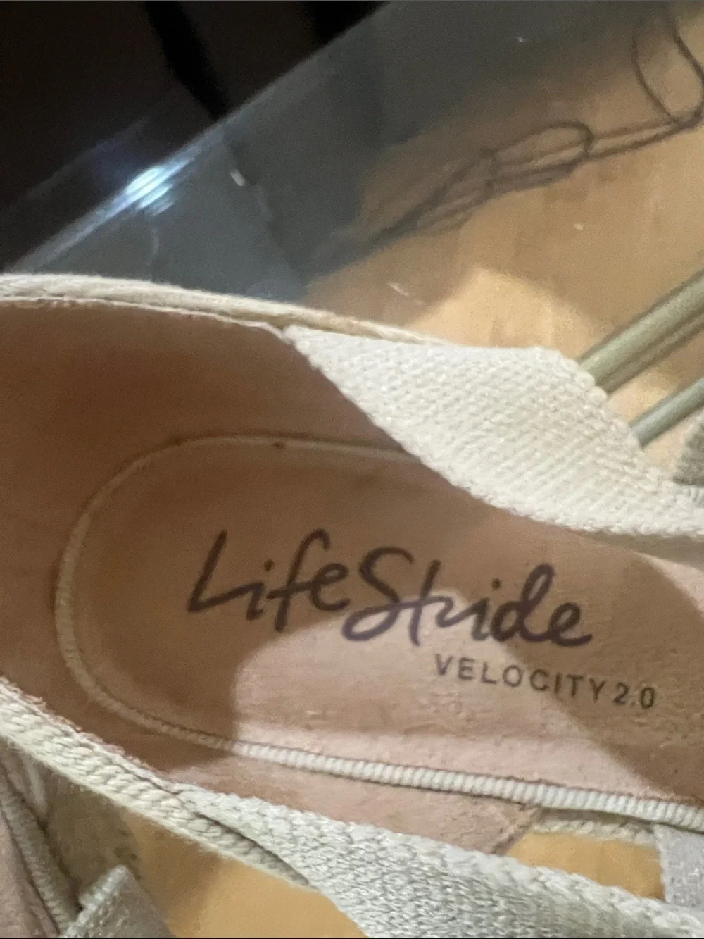 Life Stride Cream Espadrille Flats with Bow Accent